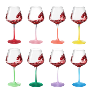 mumu®多巴胺系列马卡龙彩色女士高颜值红酒杯设计感小众礼盒套装