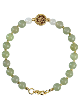 原创天然和田玉文艺复古女款手链