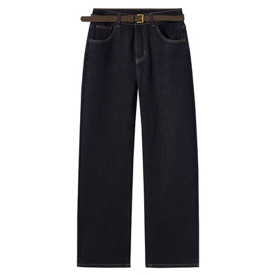 2025年冬新款女士宽松直筒牛仔裤