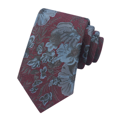 光的喜悦 复古大花卉暗调花境领带男手打小众设计西装衬衫配饰潮