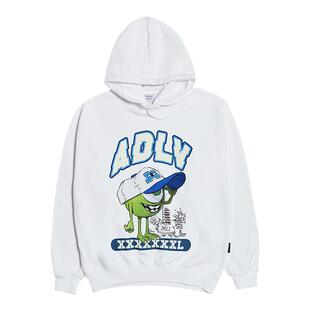 ADLV印花连帽卫衣重磅潮牌男士女款同款oversize休闲潮流卡通韩国