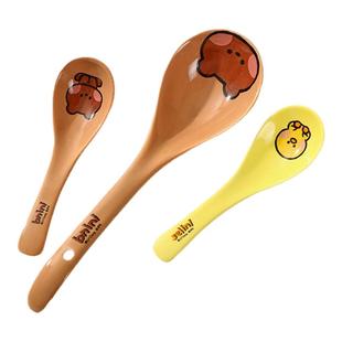 陶瓷大汤勺家用粥勺大号盛汤喝稀饭汤匙高档精致调羹可爱长柄勺子