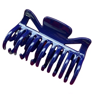 老友记瑞秋同款蓝色抓夹女双齿后脑勺盘发鲨鱼夹日常百搭中号发卡