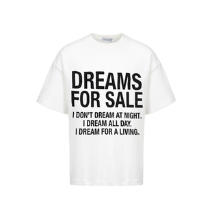 SUNINBOX DreamsForSale标语CleanFit宽松小领口300g纯棉半袖T恤