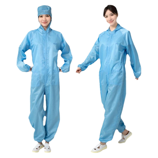 防尘服连体连帽防静电工作服加口袋喷漆防护男女洁净服无尘服车间