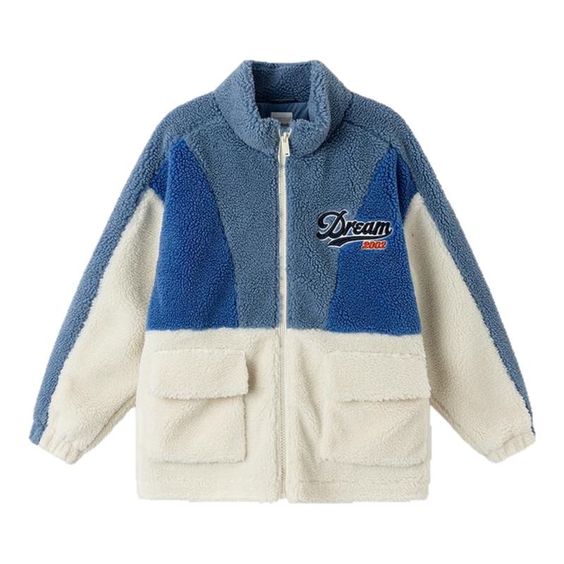巴拉巴拉棉服男童保暖外套拼色潮