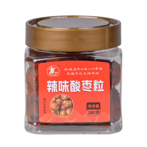 带皮酸枣粒280g瓶装辣味即食开胃菩提果湖南浏阳特产休闲零食