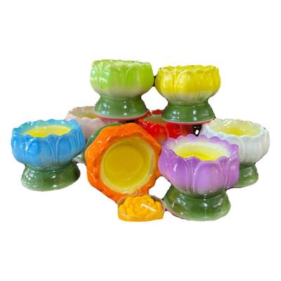 莲花蜡烛台座家用佛堂酥油灯灯架