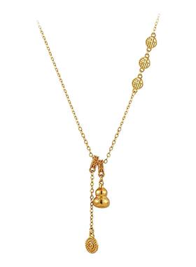 新中式福禄葫芦流苏项链女