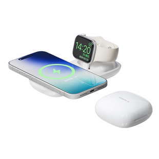 图拉斯适用苹果17口袋三合一充电器无线手表磁吸手机快充iphone15promax氮化镓桌面充电站16底座watch头移动4