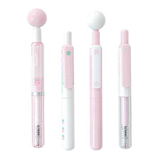 RosyPosy柔设中性笔按动笔高颜值ins风m5手帐笔学习文具黑笔甪速干解压转转笔便携口袋笔女生粉色中性笔套装