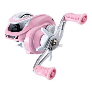 皓顿玲娜马卡龙水滴轮微物路亚轮金属线杯渔轮海杆轮远投鱼轮粉色