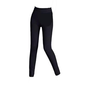 加绒打底裤女高腰外穿黑色紧身裤松紧秋冬弹力一体绒小脚裤配靴子