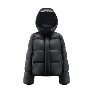 艾莱依新升级环形枕羽绒服2025冬季新款高级气质感加厚短款面包服