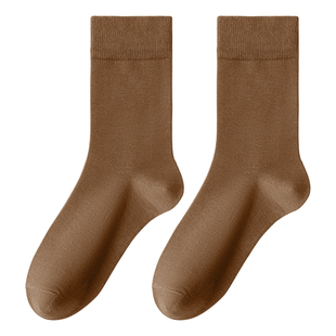 袜子女款棉中筒袜秋冬季保暖棉袜防臭吸汗休闲女士长筒袜无骨女袜