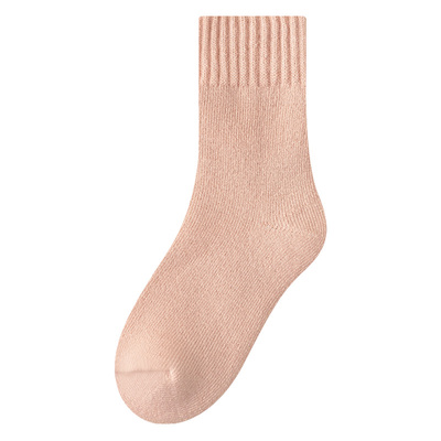 袜子女中筒袜加绒加厚保暖毛绒袜