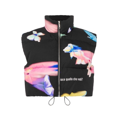 【礼物低至5折】M05CH1N0 JEANS 春夏女士全幅蝴蝶加衬马甲