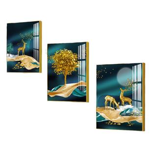 楼梯楼道口间装饰画现代简约客厅墙面壁画走廊过道复式三联画挂画