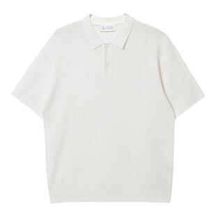 杰克琼斯奥莱男装夏季POLO衫短袖T恤常规商务通勤提花针织插肩袖