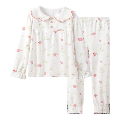 英氏纯棉儿童睡衣套装秋冬
