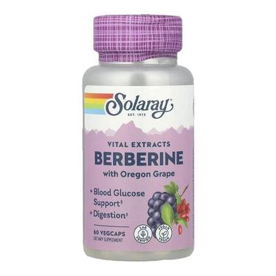 Solaray小檗碱精华胶囊维护正常水平血糖呼吸道胃肠道平衡