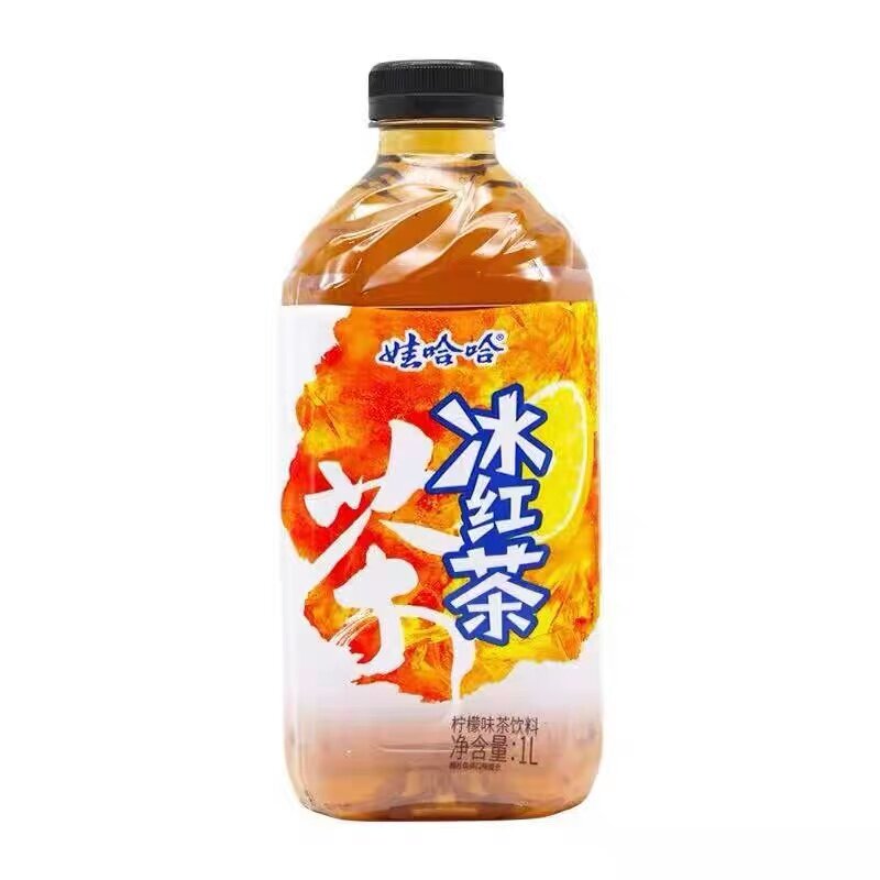 【12瓶】娃哈哈冰红茶1L经典风味浓郁的茶香搭配酸甜滋味家庭分享