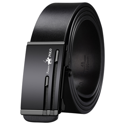 保罗自动扣纯牛皮商务休闲风腰带