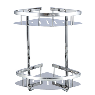 免打孔SUS304不锈钢三角架长方形置物架酒店浴室三角篮卫生间角架