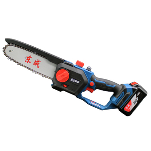 东成锂电锯小型家用手持单手伐木锯手电锯8寸电链锯5寸东城修枝锯