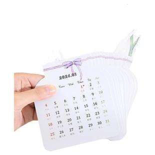 台历2026年桌面创意摆件花艺插页便签日历定制备忘记事打卡计划表