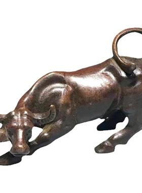 古玩杂项收藏铜牛摆件华尔街牛旺市牛生肖牛家居招财茶桌茶宠装饰