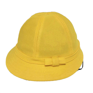 宝宝盆帽樱桃小丸子小黄帽可爱日本学生帽儿童安全帽子小童渔夫帽