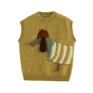 砚台家童装男童针织毛衣马甲冬装新款男宝宝冬季上衣儿童森系衣服