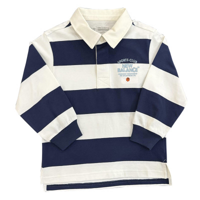 NB儿童韩版翻领条纹卫衣