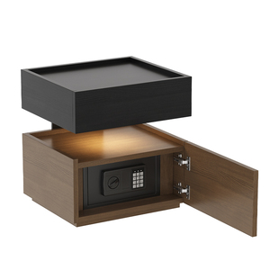 智能床头柜保险箱一体家用卧室2026热卖简约现代实木床边收纳柜子