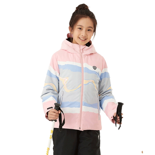 [断码捡漏]诺诗兰儿童滑雪服女童冬季防泼水保暖加厚户外滑雪棉服