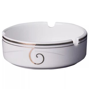 陶瓷烟灰缸高端大气档次宾馆酒店餐厅饭店会所简约圆型烟盅可定制