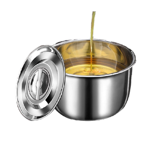 包邮贝瑟斯304不锈钢装猪油罐桶家用耐高温油储油罐料理锅带盖