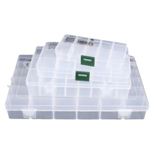 零件盒子螺丝收纳盒长方形电子元件透明塑料小配件分类五金工具盒