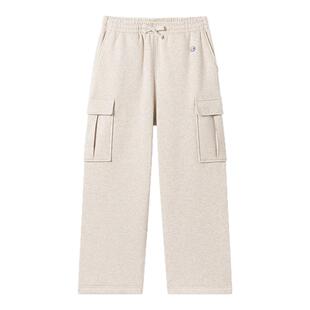 Champion冠军加绒卫裤男2024冬季新款保暖美式工装裤直筒针织长裤