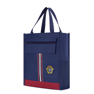 学生补习袋大容量手提拎书袋男女通用英伦范牛津布防水补课袋简约