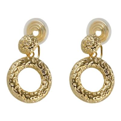 LONGLONG欧美简约金属风圆环耳环