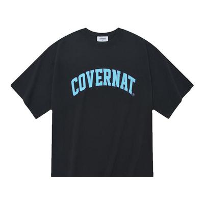 【2件199】Covernat短袖T恤男女同款百搭夏季印花宽松圆领上衣潮