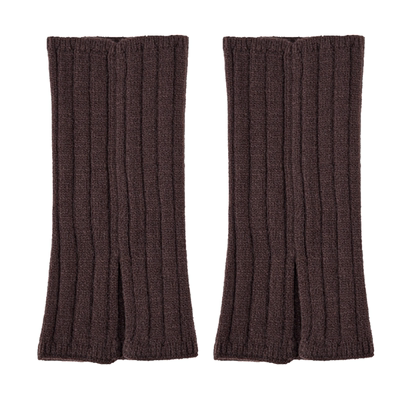 purpleguys咖色针织袜套女秋修饰腿型日系芭蕾风美拉德堆堆小腿套