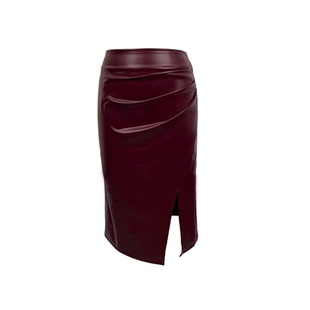 Babes【酒杯裙】大码OL复古高腰气质修身显瘦下摆开衩长款半身裙