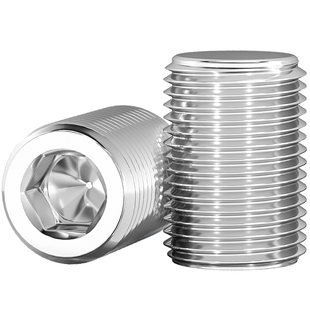 细牙平端紧定螺丝 304不锈钢无头内六角机米顶丝螺钉止付配件大全