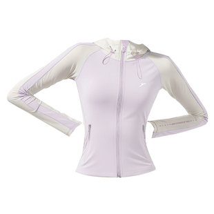 悦步分体防晒泳衣女夏连帽漂流海边冲浪浮潜游泳速干长袖泳衣套装