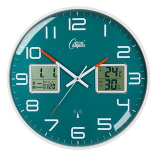 康巴丝客厅挂钟电波钟卧室餐厅创意时尚现代网红钟表大气静音简约