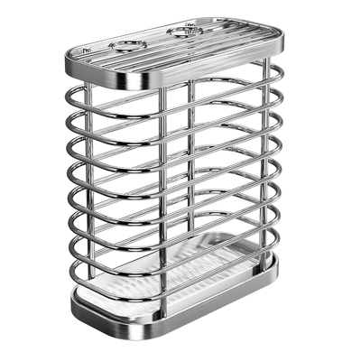 不锈钢刀架筷子筒免打孔壁挂