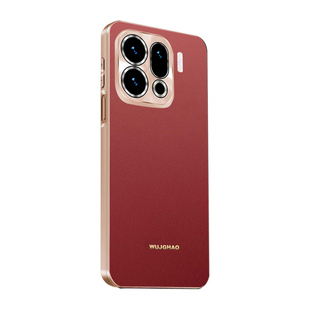 适用OPPOFindX9/Pro高档皮纹壳金属护镜强抗指纹防摔皮质手机壳